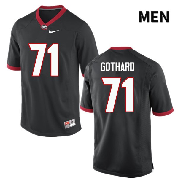 Georgia Bulldogs Men's Daniel Gothard #71 Black Stitched College UGA Football Jersey 23TH017OJ